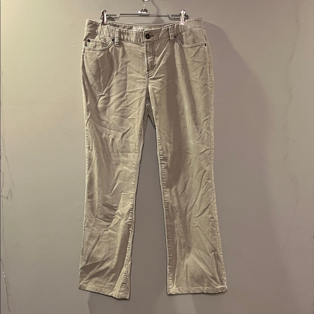 LOFT Khaki Flare Pants
